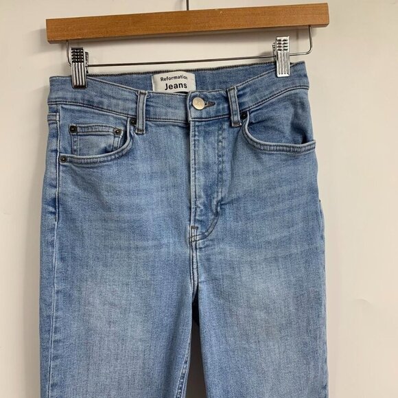 Reformation Jeans Women's High & Skinny Stretch Crop in Barbados‎ Jeans Size 28 - Picture 4 of 12